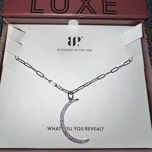 Moon Necklace Ring Bomb Party Luxe Layers Paper Clip Chain Ship In Smaller Box